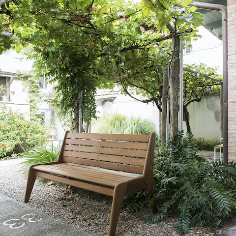 Enjoy a good book in the lovely green garden