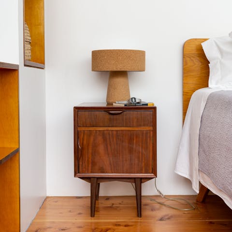 A minimalist bedside table