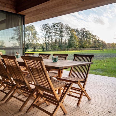 Enjoy magical evenings dining on the terrace