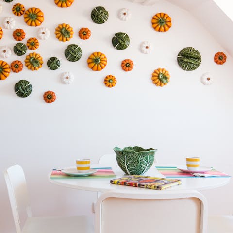 The chic dining area