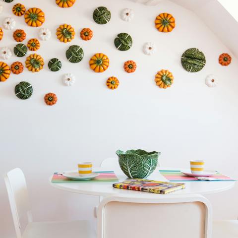The chic dining area