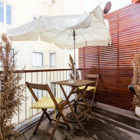 An intimate balcony
