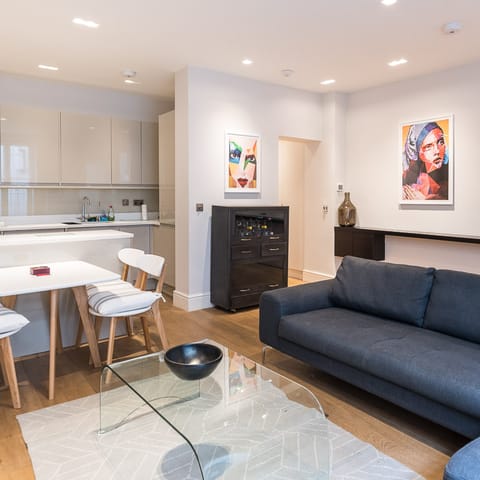 open-plan living space