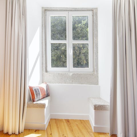 Set yourself up in the window with a good book and while away a couple of hours reading by the window