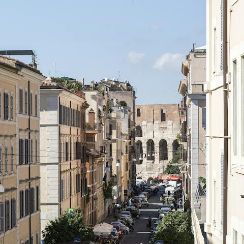 Enjoy views of the Colosseum from the comfort of your home