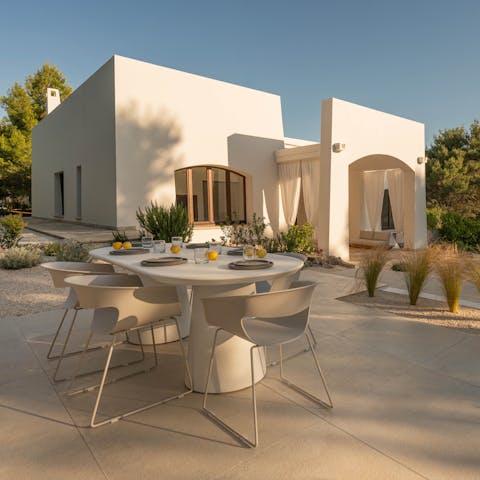 Gather on the terrace for sundowners in the fresh air
