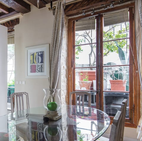 A light and airy dining area