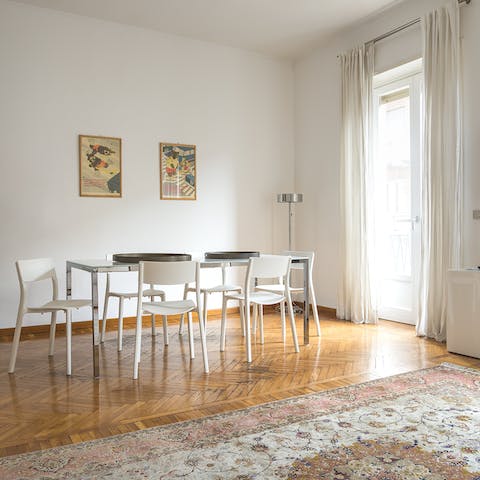 Enjoy dinner served in the elegant dining area