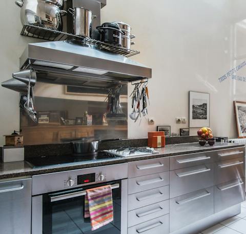 Cook a cassoulet for everyone to enjoy in the sleek, stainless steel kitchen