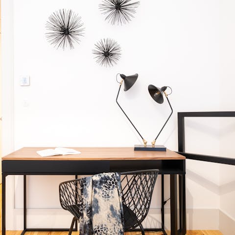 Catch up on emails at the workspace