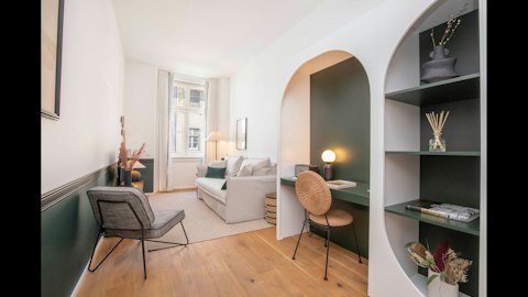 Get some work done at the built-in desk nook