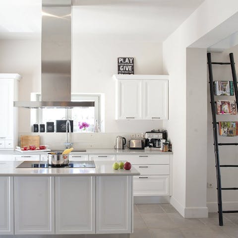 Whip up a meal in the modern kitchen