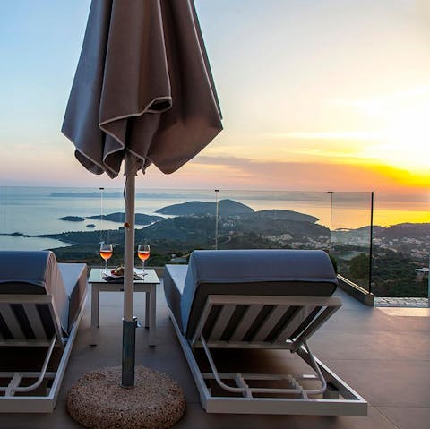 Pour yourself a glass of wine, pull up a chair and settle in for spectacular sunsets