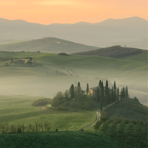 Discover the Tuscan hills, or lakes like the Lago della Gherardesca (a six-minute drive)