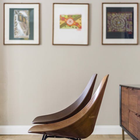 The sleek dining chairs