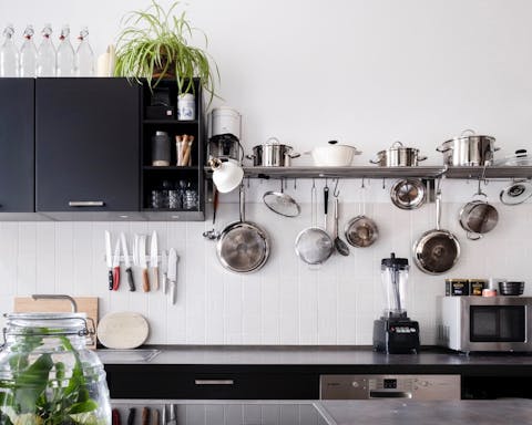 An industrial-style kitchen