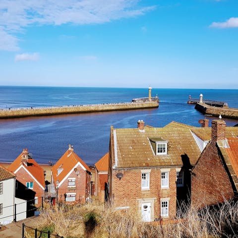 Embrace the fresh sea air and spend the day in Whitby – just a thirty–minute drive away
