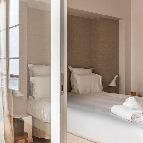 Quiet bedrooms for a restful sleep