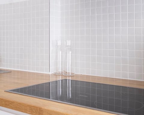 This gorgeous backsplash in the kitchen