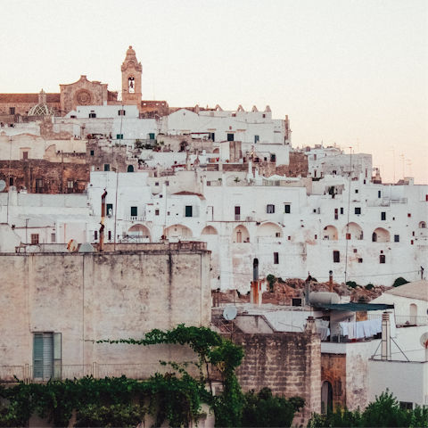 Take a fifteen-minute drive to the whitewashed town of Ostuni