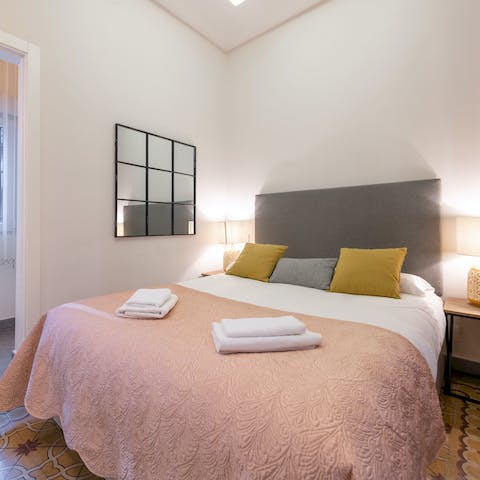 Look forward to getting a great night's sleep in the quiet bedroom