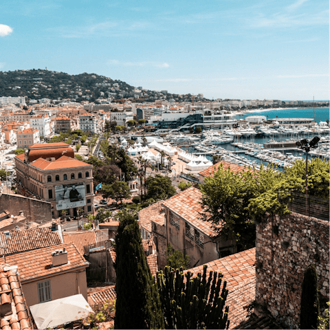 Explore Cannes, including the Rue d’Antibes, a short stroll away