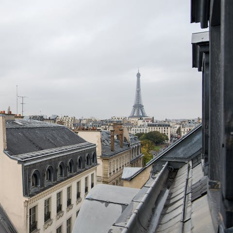 Spot the Iron Lady from your window up on the fifth floor