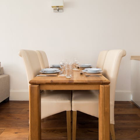 Start your day the right way with a home cooked English breakfast at the dining area