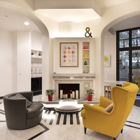 Gather together in the stylish living space