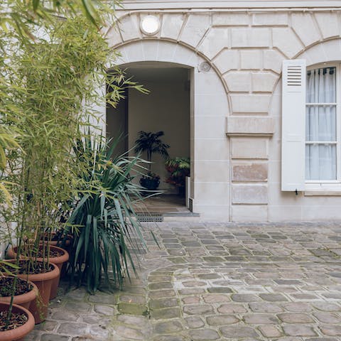 Tranquil courtyard setting