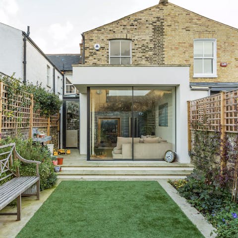 Have your morning coffee in the landscaped garden among birdsong