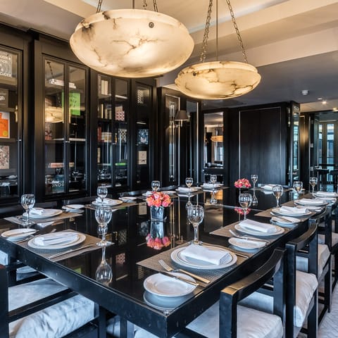 Vast dining space for a banquet