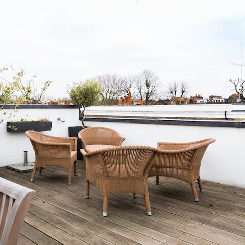 spacious roof terrace