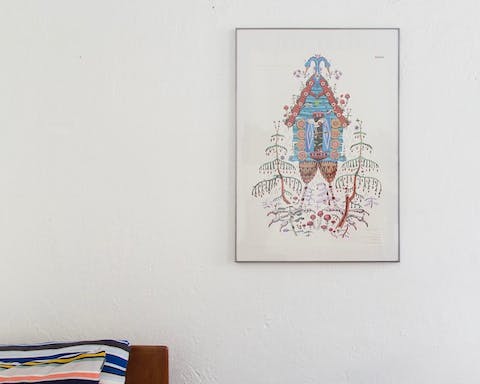 Take in all of the captivating artwork around the home