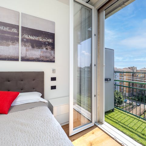 Open up the balcony door and let the sunshine in