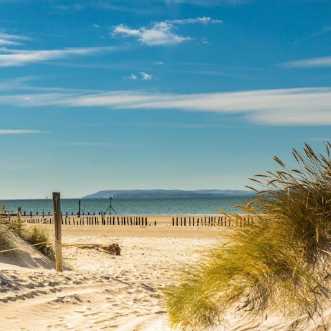 Breathe in the sea air at nearby Bracklesham Bay beach