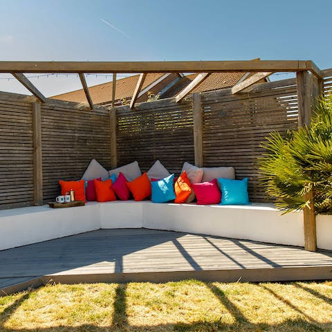 Settle down with a cup of tea and a good book in the generous garden