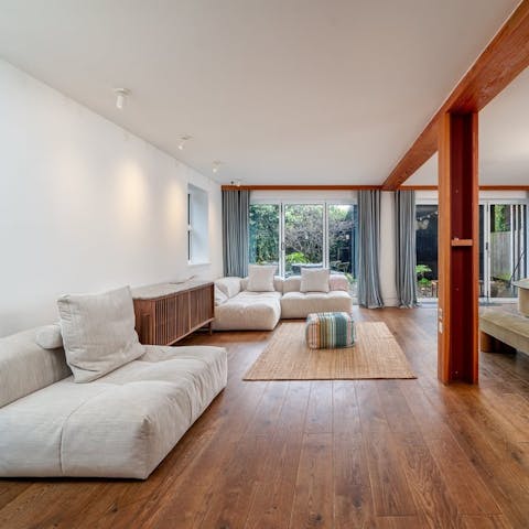 Relax and get cosy in the living room after a day of exploring