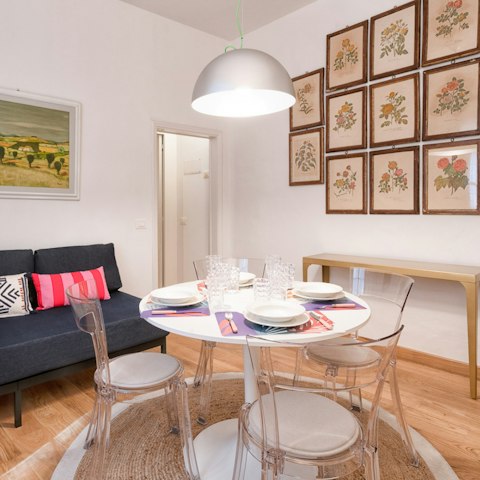 Enjoy some antipasti at the dining table