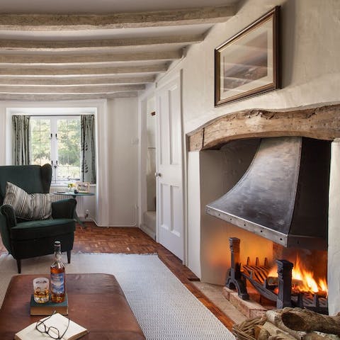 Warm up by the fire after a day out in nature