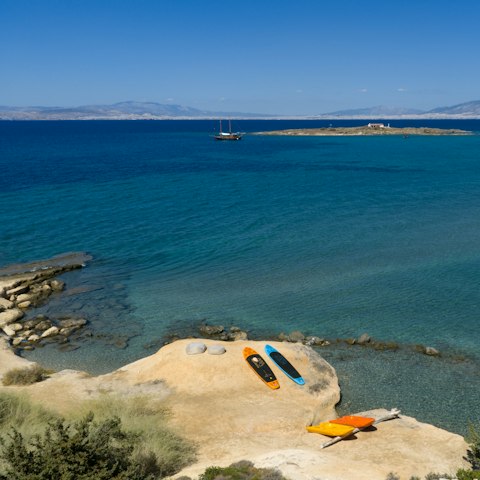 Stay on the island of Aegina, a stone's throw from the beach