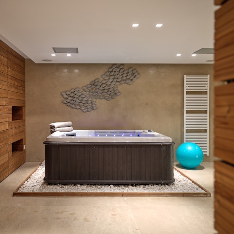 Soak in the wellness area's hot tub or unwind in the hammam
