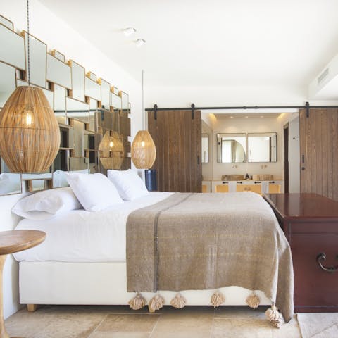 Indulge in an afternoon nap in the carefully curated bedrooms