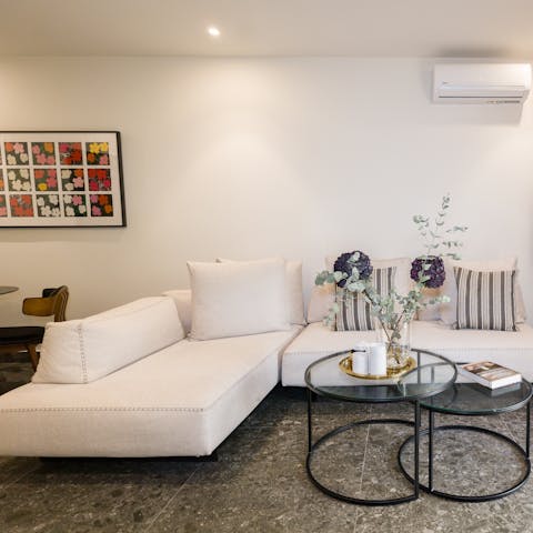 Chill out after a day of exploring the luxury boutiques of Vouliagmeni