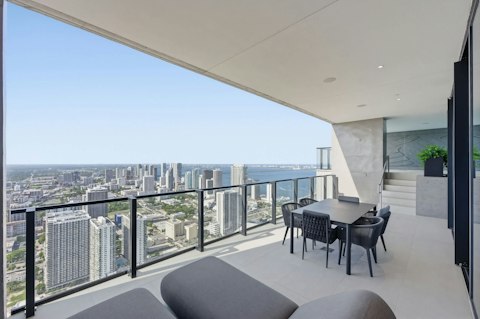 Head to the balcony for breakfast with a view