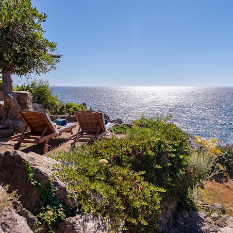 Soak up the sun and sea views