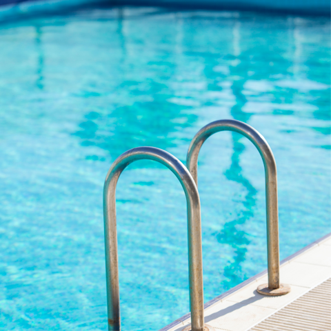 Cool off with a dip in the shared swimming pools