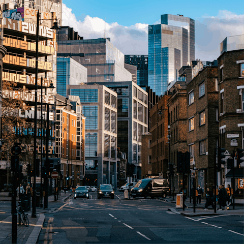 Step out and explore the vibrant neighbourhood of Shoreditch