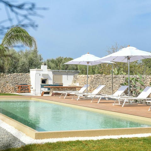 Cool off from the sun with a dip in the pool