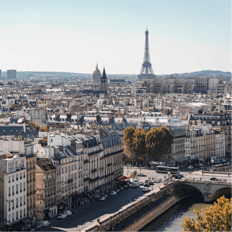 Stay within a short walk of the iconic Eiffel Tower